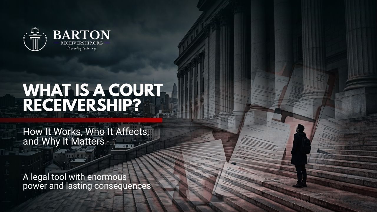 What is a court receivership? Learn how receivers are appointed, what powers they hold, how receiverships differ from bankruptcy, and why reform matters.
