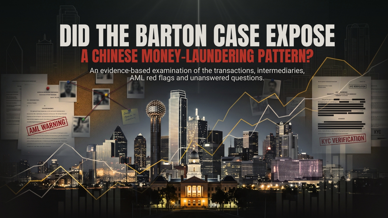 Dallas real estate and federal court filings illustrating money-laundering red flags examined in the Barton case.